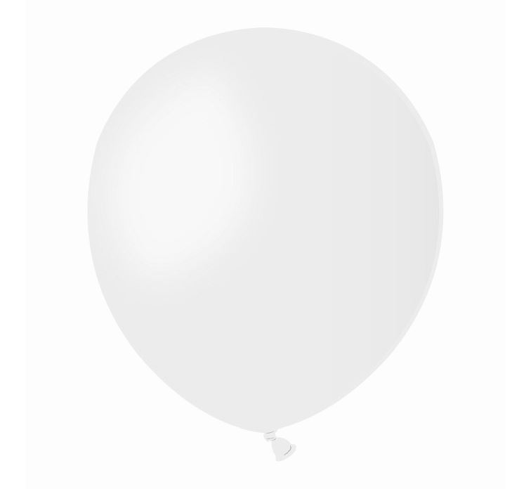 Balon A50 pastel 5" - "biały" / 100 szt.