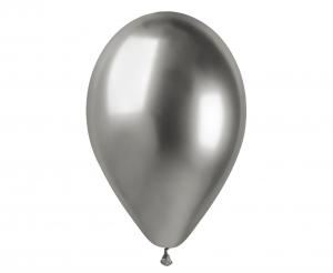 Balony Gemar 13", shiny srebrne, 6 szt.