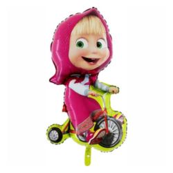 Balon, foliowy 39" SHP GRABO - "Masha na rowerku"