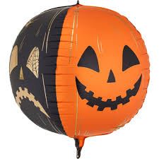 Balon foliowy Straszne dynie, 50 cm, pomarańczowo-