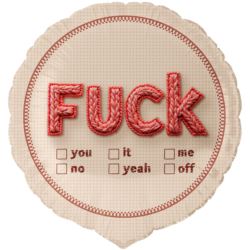 Balon foliowy Fu*k you, it,no,yeah,me, off 45cm