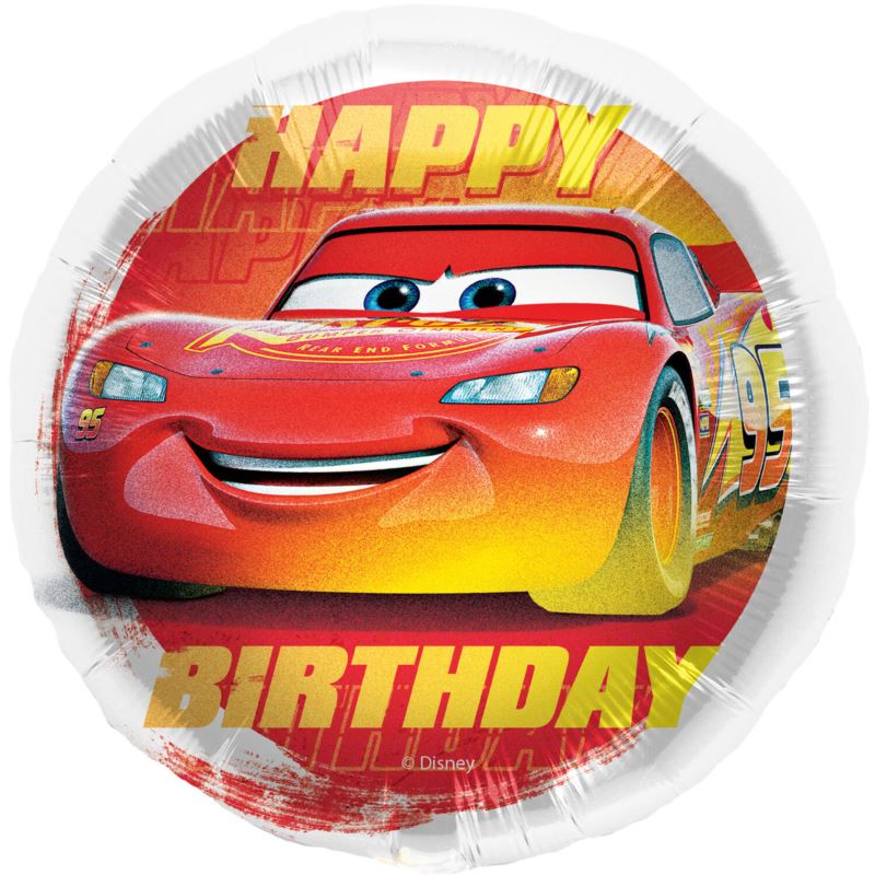 Balon foliowy Auta Happy Birthday 45cm