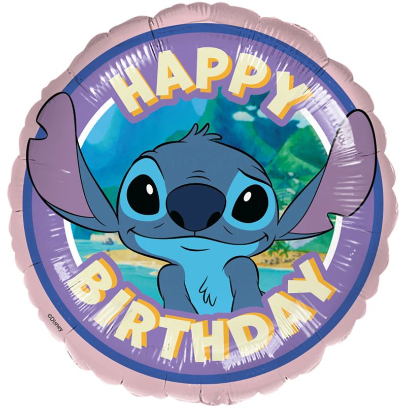 Balon foliowy Stitch Happy Birthday 45cm