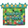 Balon foliowy Pixel Party Happy B-day 63x58cm
