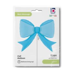 Balon foliowy kokarda niebieska 90x73x25 cm Grabo
