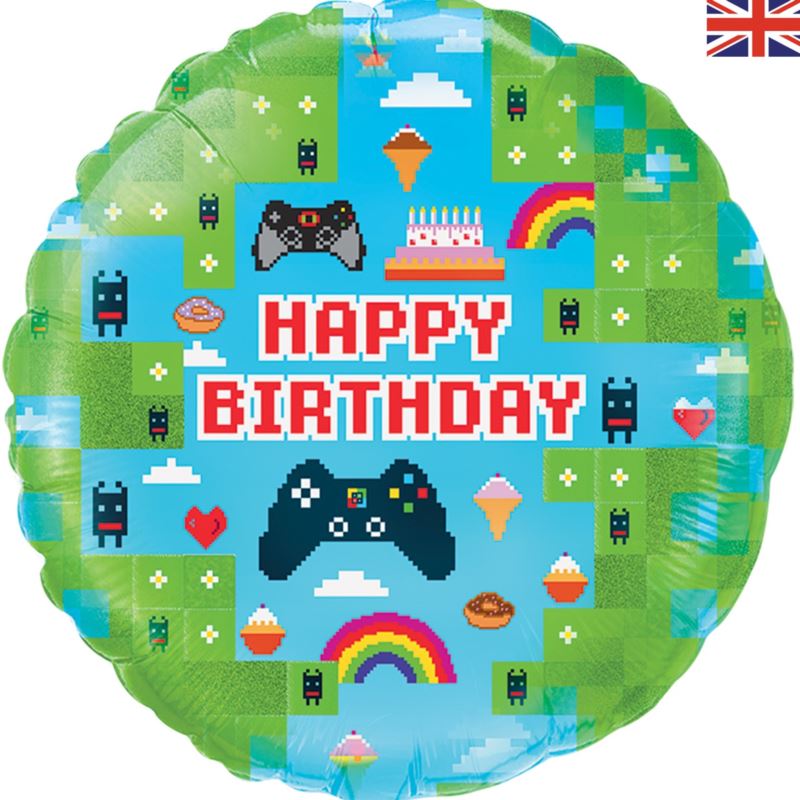 Balon Oaktree 18'' Gaming piksel 45cm
